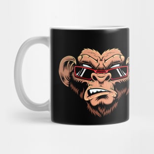 Monkey Animal Face Glasses Cool Mug